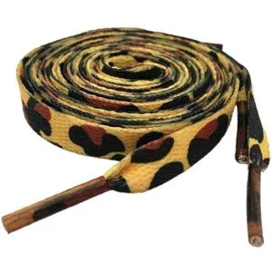 EDO MART Skosnören - Leopardmönster - Platta [120 cm] multifärg one size