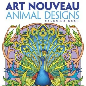 Creative Haven Art Nouveau Animal Designs Coloring Book