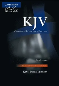 KJV Concord Reference Bible, Black Edge-lined Goatskin Leather, Red-letter Text KJ566:XRE Black Goatskin Leather RCD266