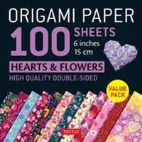 Origami Paper 100 sheets Hearts & Flowers 6' (15 cm)