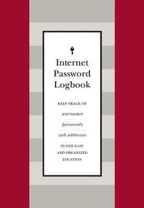 Internet Password Logbook (Red Leatherette)