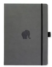 Dingbats* Wildlife A4+ Dotted - Grey Elephant Notebook