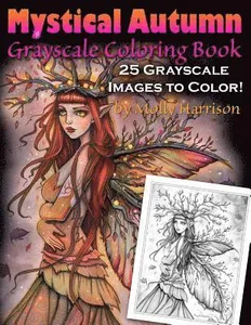 Mystical Autumn Grayscale Coloring Book