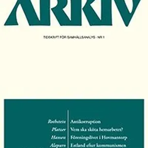 Arkiv. Tidskrift för samhällsanalys nr 1