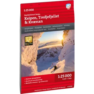 Calazo förlag Høyfjellskart Senja: Keipen, Tredjefjellet & Kvænan 1:25.000 NoColour OneSize